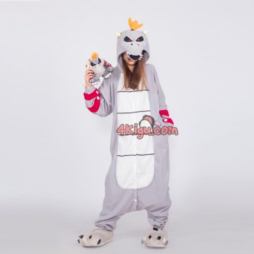 4Kigurumi Custom Cosplay Halloween Boss Onesies Dragon King Koopa