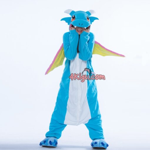 Custom Kigurumi Onesie Costume Christmas Blue Dragon