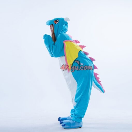 Custom Kigurumi Onesie Costume Christmas Blue Dragon