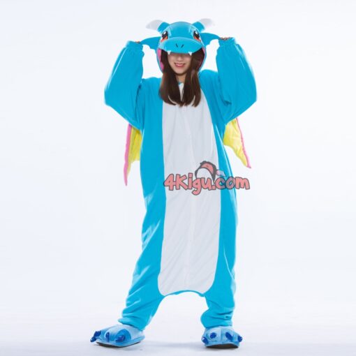 Custom Kigurumi Onesie Costume Christmas Blue Dragon