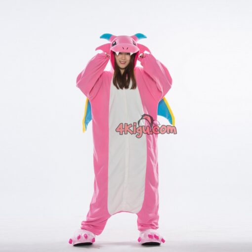 Custom Kigurumi Onesie Costume Christmas Pink Dragon