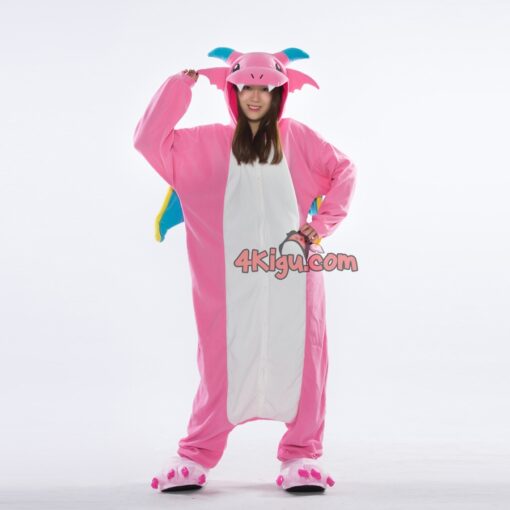 Custom Kigurumi Onesie Costume Christmas Pink Dragon