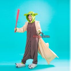 Custom Kigurumi Warrior Space Cosplay Onesie Master Yoda