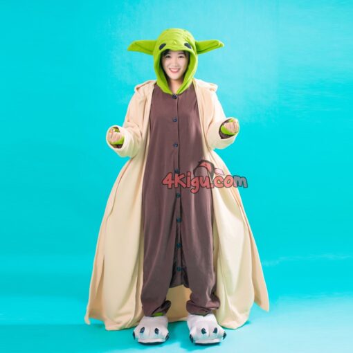 Custom Kigurumi Warrior Space Cosplay Onesie Master Yoda