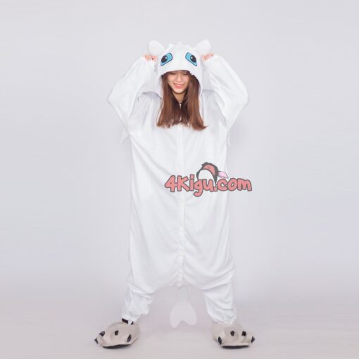 Kigurumi Custom Toothless Cartoon Dragon Onesie Light Fury