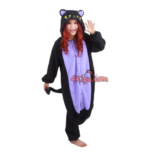 Kigurumi Halloween Legend jumpsuit Onesie Familiar Black Cat