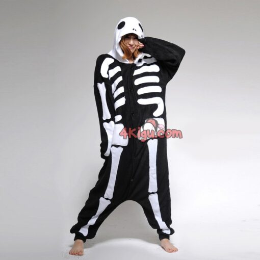 Kigurumi Halloween Suit Costume Cool Pajamas Human Skeleton