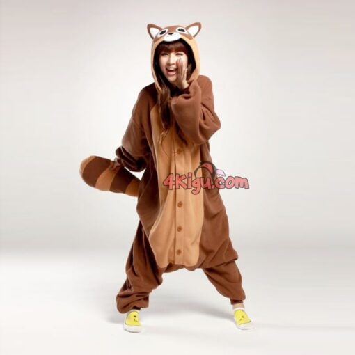 Kigurumi Jumpsuit Cute Animal Onesies Lively Pajama Raccoon