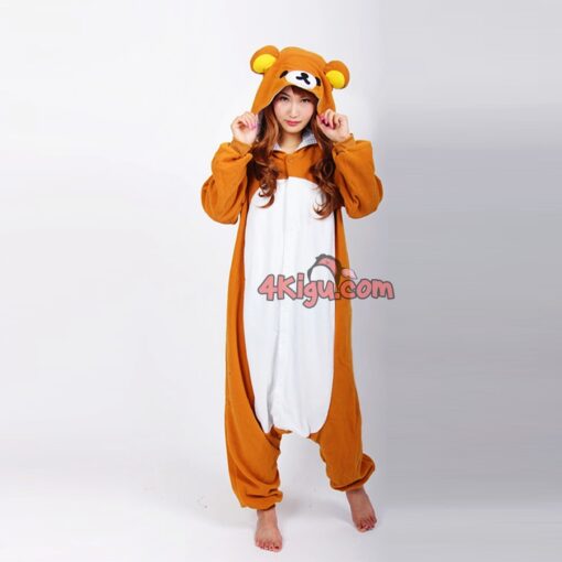 Kigurumi jumpsuit Animal Onesie Kawaii Bear Rilakku Zipper ma