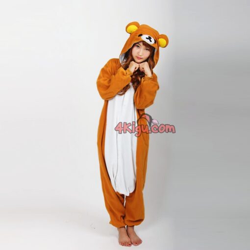 Kigurumi jumpsuit Animal Onesie Kawaii Bear Rilakku Zipper ma