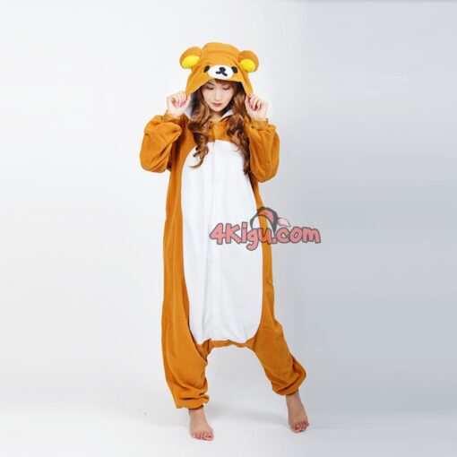 Kigurumi jumpsuit Animal Onesie Kawaii Bear Rilakku Zipper ma