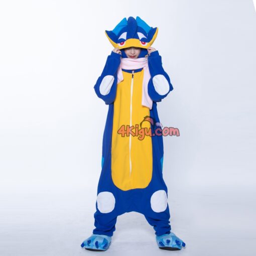 Kigurumi Custom PokeFun Onesie Ninja Frog Cosplay Grenin Water ja