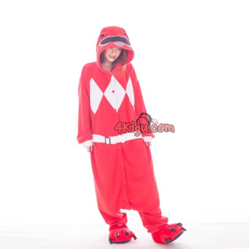 Kigurumi Pijama POWER RANGERS Onesie Captain Dinosaur Cosplay Tyrannosaurus Rex