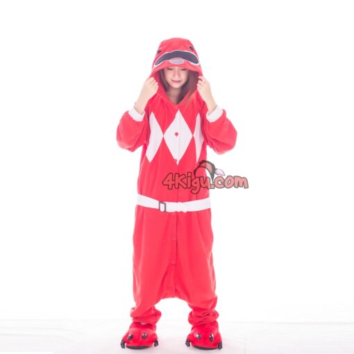 Kigurumi Pijama POWER RANGERS Onesie Captain Dinosaur Cosplay Tyrannosaurus Rex