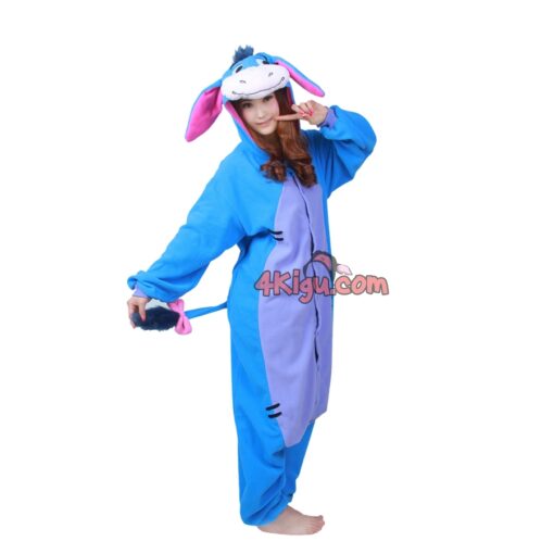 Kigurumi Jumpsuit Donkey Blue Costume Cosplay Pajamas