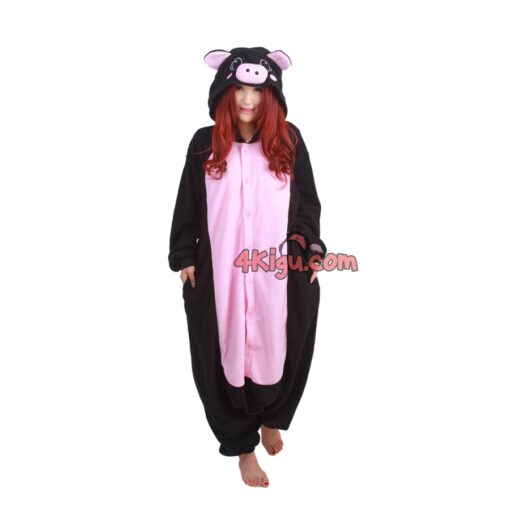 Black Pig Kigurumi Animal Pajamas - Image 2