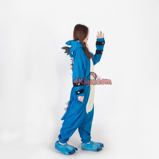 Dark Bowser Blue King Koopa Kigurumi Mario Boss Game Costume