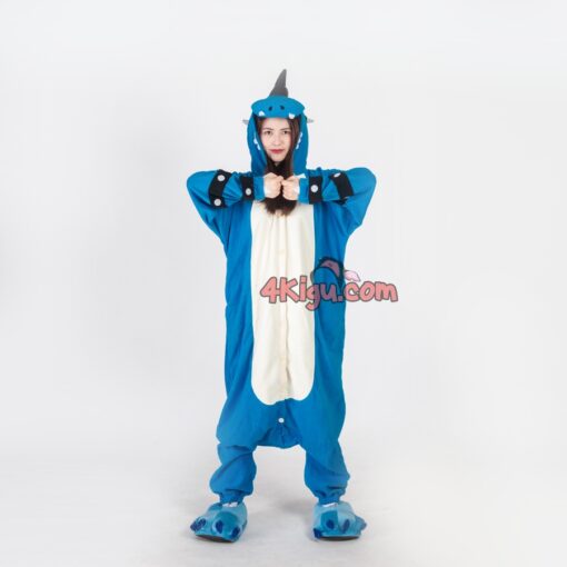 Dark Bowser Blue King Koopa Kigurumi Mario Boss Game Costume