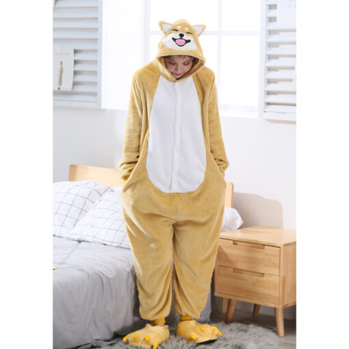 Flannel Kigurumi Shiba Inu Dog Outfits Animal Onesie - Image 4