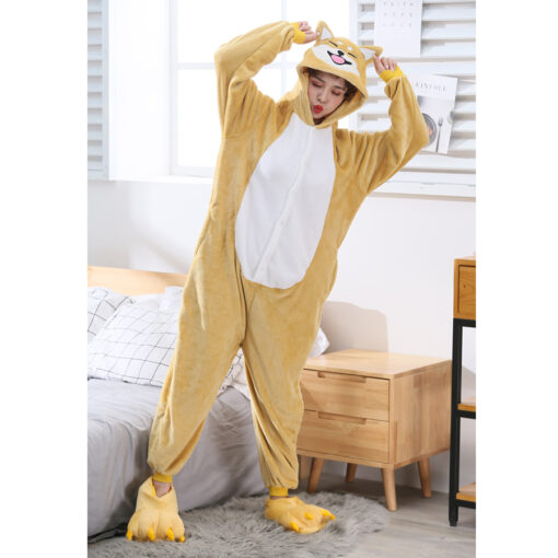 Flannel Kigurumi Shiba Inu Dog Outfits Animal Onesie - Image 5