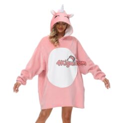 Pink Unicorn Cartoon Hoodie