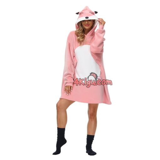 Fox Otaku Wearable Blankets Adult Kigurumi Hoodie - Image 3