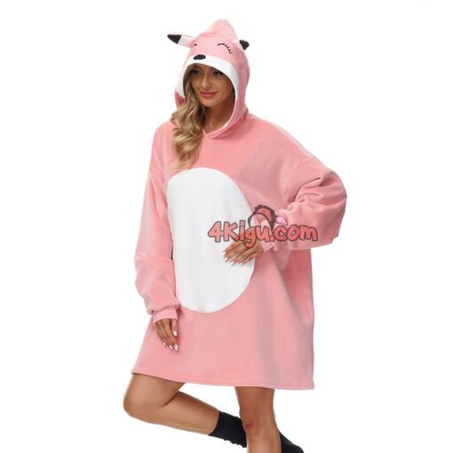 Fox Otaku Wearable Blankets Adult Kigurumi Hoodie