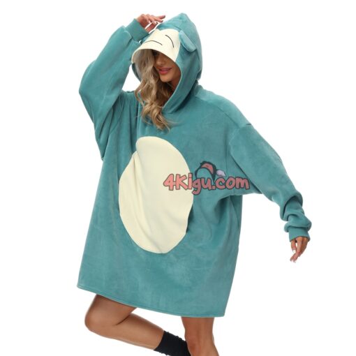 Wearable Blankets Adult Kigurumi Snorlax Otaku Hoodie