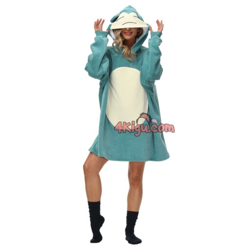 Wearable Blankets Adult Kigurumi Snorlax Otaku Hoodie - Image 3