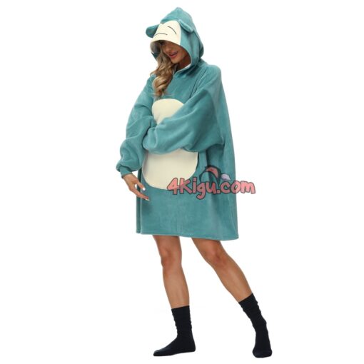 Wearable Blankets Adult Kigurumi Snorlax Otaku Hoodie - Image 4