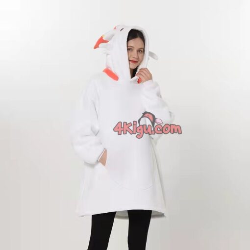 Scorbunny Anime Wearable Blankets Girl Kigurumi Hoodie - Image 2