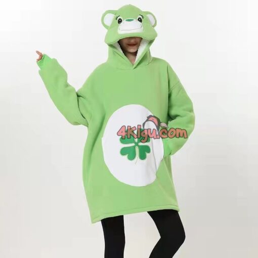 Goodluck Bear Wearable Blankets Girl Kigurumi Hoodie