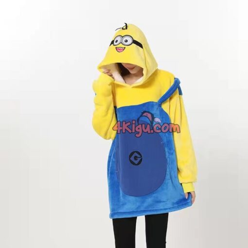 Minions Wearable Blankets Adult Kigurumi Hoodie - Image 3