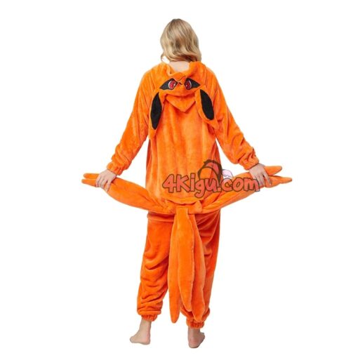 Flannel Kurama Nine-Tails Fox Kigurumi Pajamas - Image 3