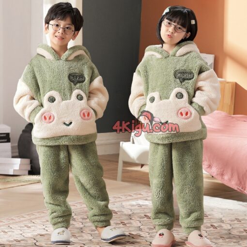 Frog Coral Velvet Matching Family Pajamas - Image 4