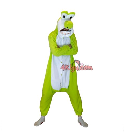 Green Yoshi Kigurumi Simple Style Pajamas - Image 3