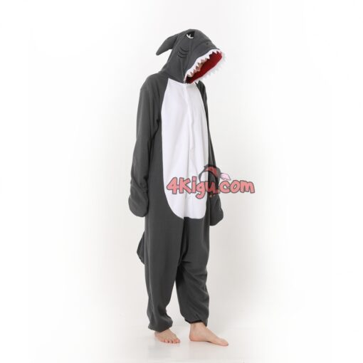 Grey Shark Kigurumi Style Animal Onesies - Image 2