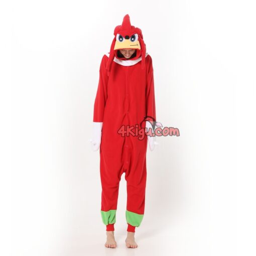 Knuckles Red Sonic Hedgehog Costume Onesie - Image 3