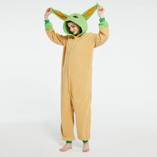 Master Yoda Kigurumi Warrior Space Baby Grogu Pajamas - Image 3