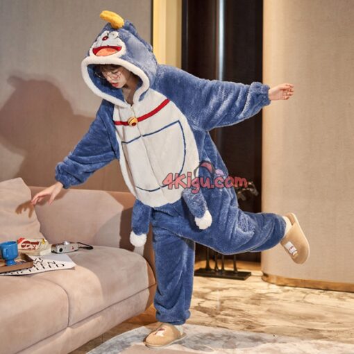 Robotic Cat Lovers Kigurumi Couple Pajamas - Image 4