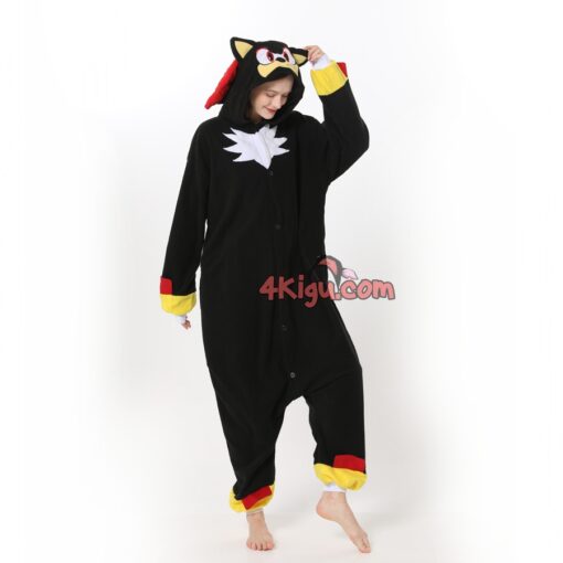 Shadow Black Sonic Hedgehog Costume Onesie