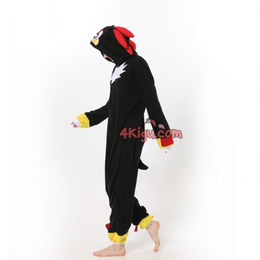 Shadow Black Sonic Hedgehog Costume Onesie - Image 3