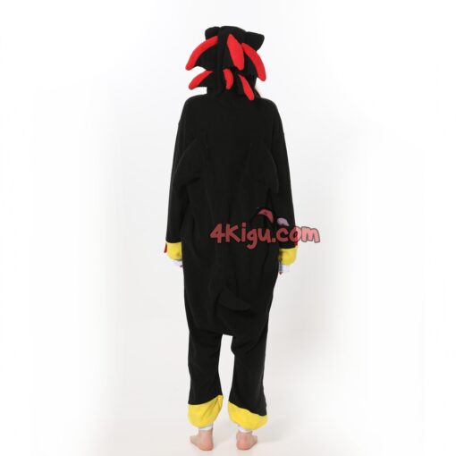 Shadow Black Sonic Hedgehog Costume Onesie - Image 4