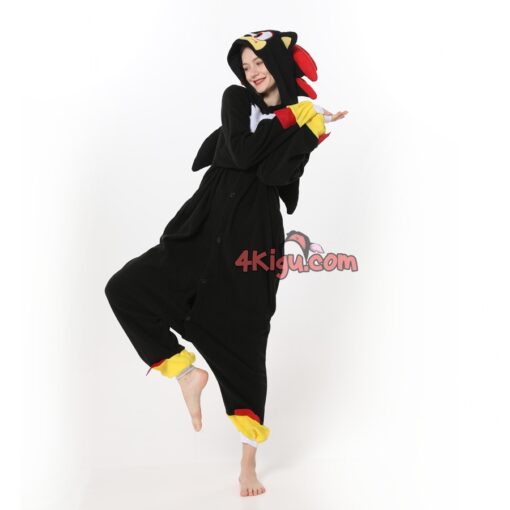 Shadow Black Sonic Hedgehog Costume Onesie - Image 2