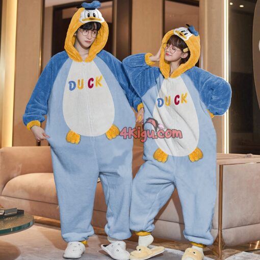 Yellow Duck Lovers Kigurumi Couple Pajamas - Image 3