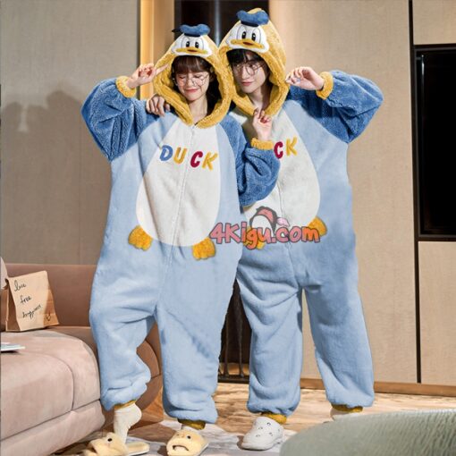 Yellow Duck Lovers Kigurumi Couple Pajamas