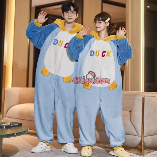 Yellow Duck Lovers Kigurumi Couple Pajamas - Image 4