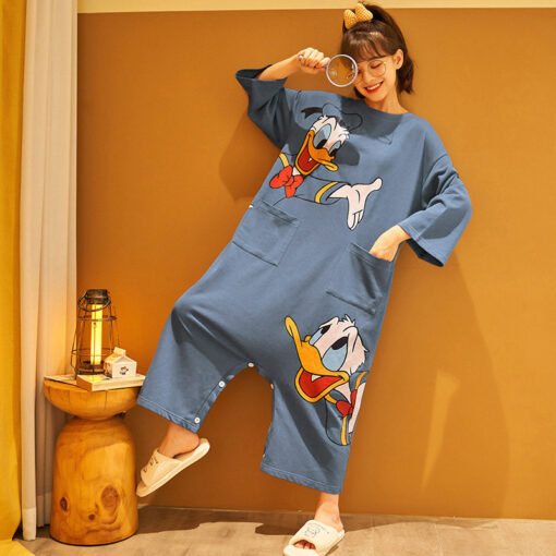 Duck Kawaii Character Cotton Nightdress