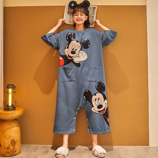 Mick Mouse Kawaii Character Cotton Nightdress