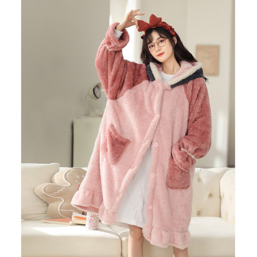 Min Mouse Kigurumi Flannel Bathrobe - Image 3